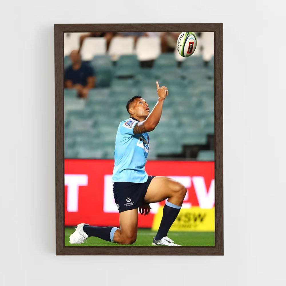Poster Le Saut de Folau – affiche Rugby (vue 5)